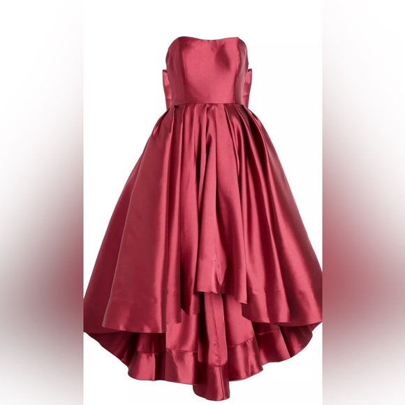 NWOT Hutch Adaleigh Strapless Back-Bow High-Low Maxi Dress - Picture 1 of 16